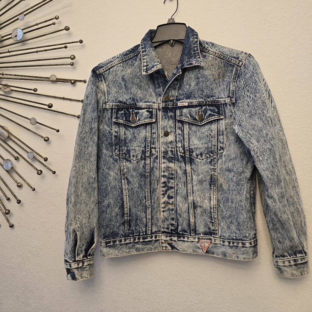 Vintage Guess Georges Marciano Men's Distressed Jacket 80s